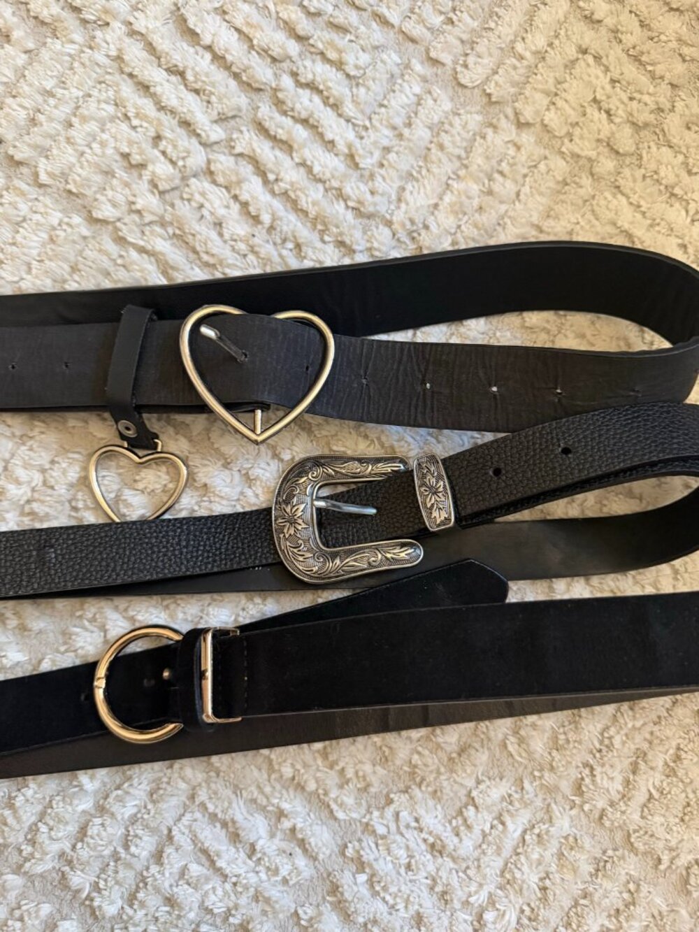 Black Belt Bundle Set of 3 Size Small H&M and More